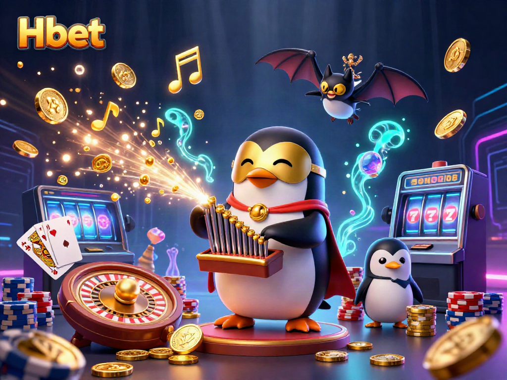Experience thrilling gameplay action at Hbet featuring iconic casino elements and vibrant characters.